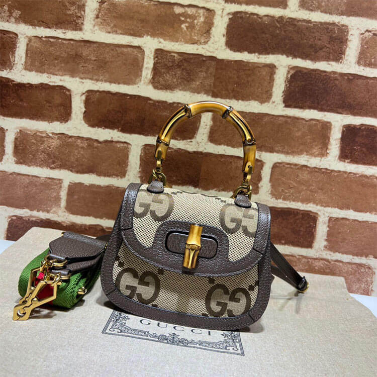 Replica Gucci Bamboo 1947 Jumbo GG Mini Bag 686864 UQLBT 2570 (2)