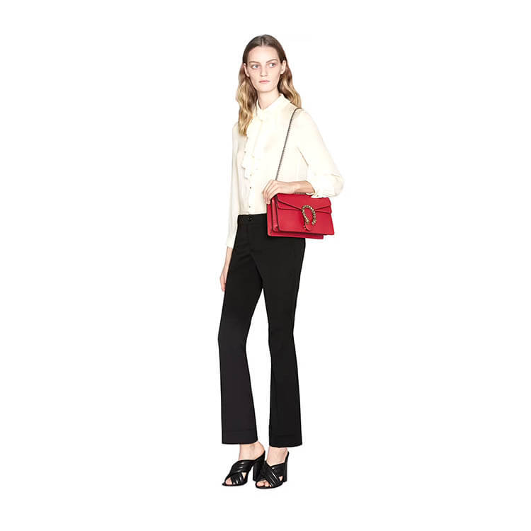 Replica Gucci Dionysus Leather Shoulder Bag 400249 CAOGX 8990 (7)