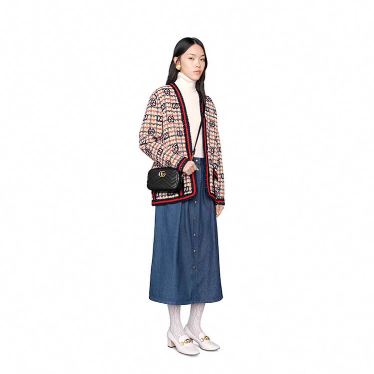 Replica Gucci GG Marmont Matelasse Mini Bag 448065 DTD1T 1000 (7)