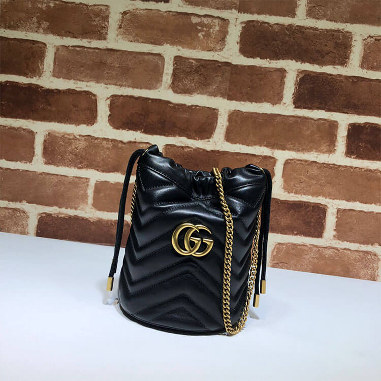 Replica Gucci GG Marmont Mini Bucket Bag 575163 DTDRT 1000 (2)