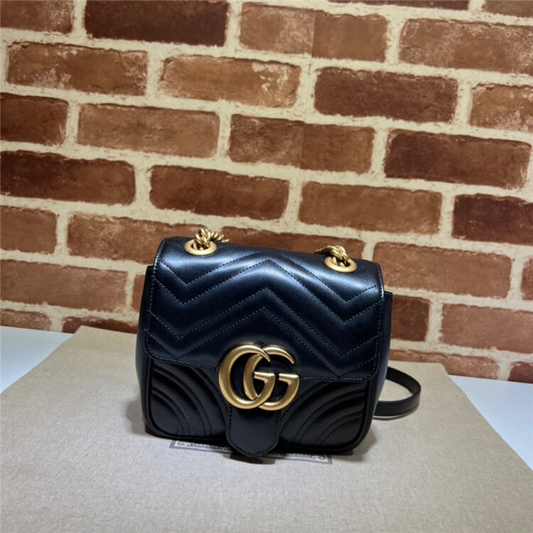 Replica Gucci GG Marmont Mini Shoulder Bag 739682 AABZC 1000 (2)