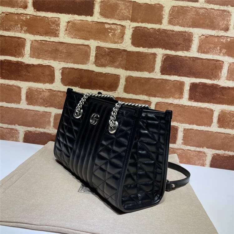 Replica Gucci GG Marmont Small Tote Bag 681483 UM8BN 1000 (3)