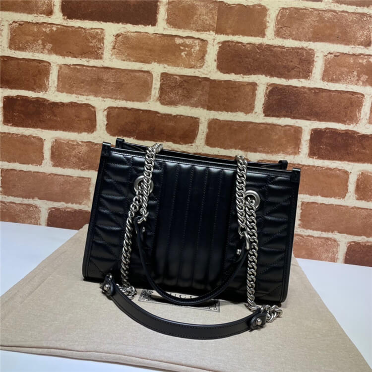 Replica Gucci GG Marmont Small Tote Bag 681483 UM8BN 1000 (4)