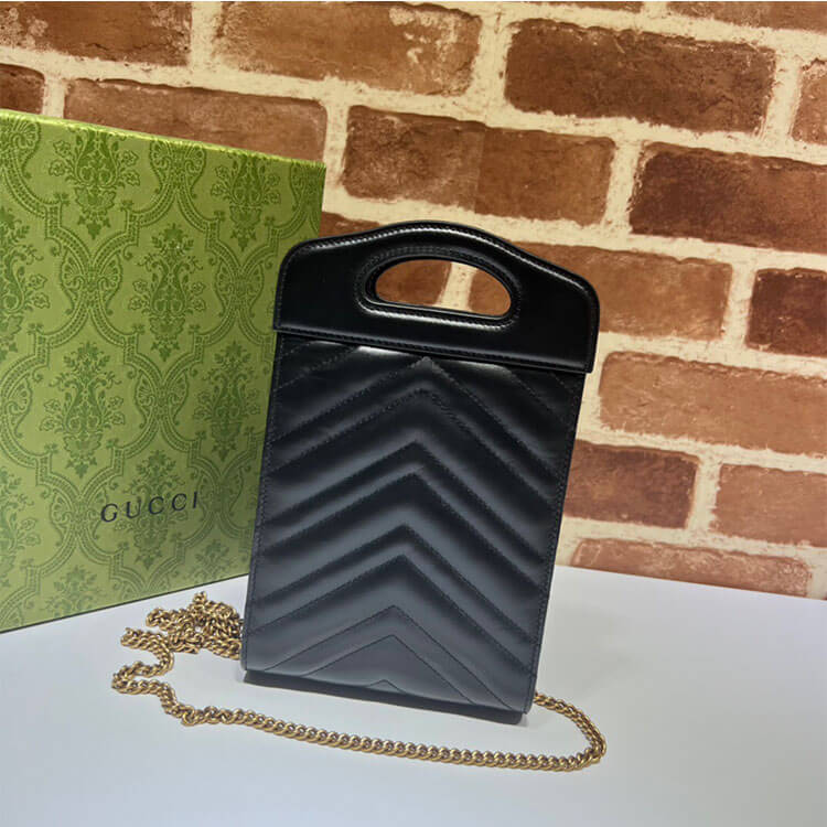 Replica Gucci GG Marmont Top Handle Mini Bag 699756 DTDHT 1000 (4)