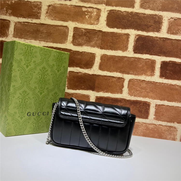 Replica Gucci GG Marmont matelasse Leather Super Mini Bag 476433 DTD5N 1000 (4)