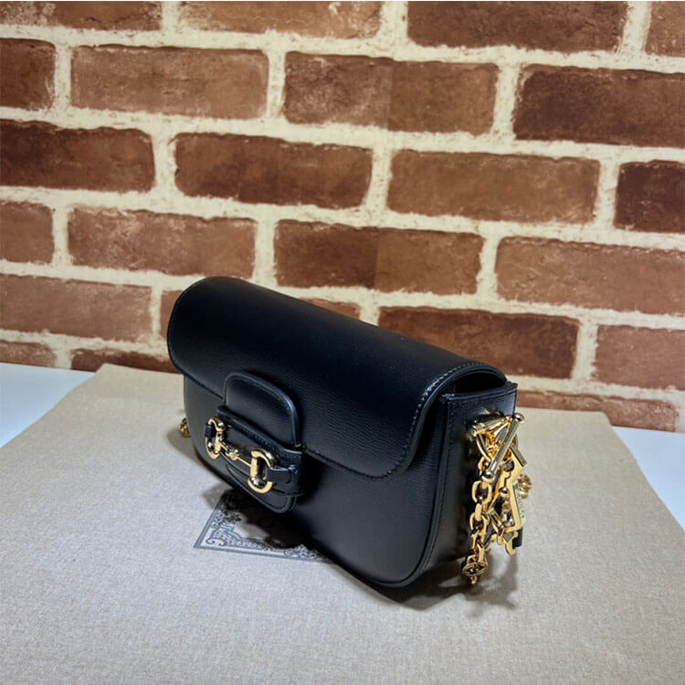 Replica Gucci Horsebit 1955 Small Shoulder Bag 735178 1DB0G 1000 (3)