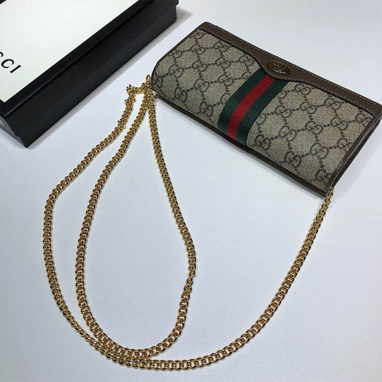 Replica Gucci Ophidia GG Chain Wallet 546592 96IWS 8745 (4)