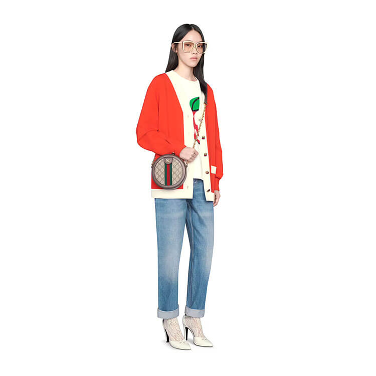Replica Gucci Ophidia Mini GG Round Shoulder Bag 550618 96I3B 8745 (6)