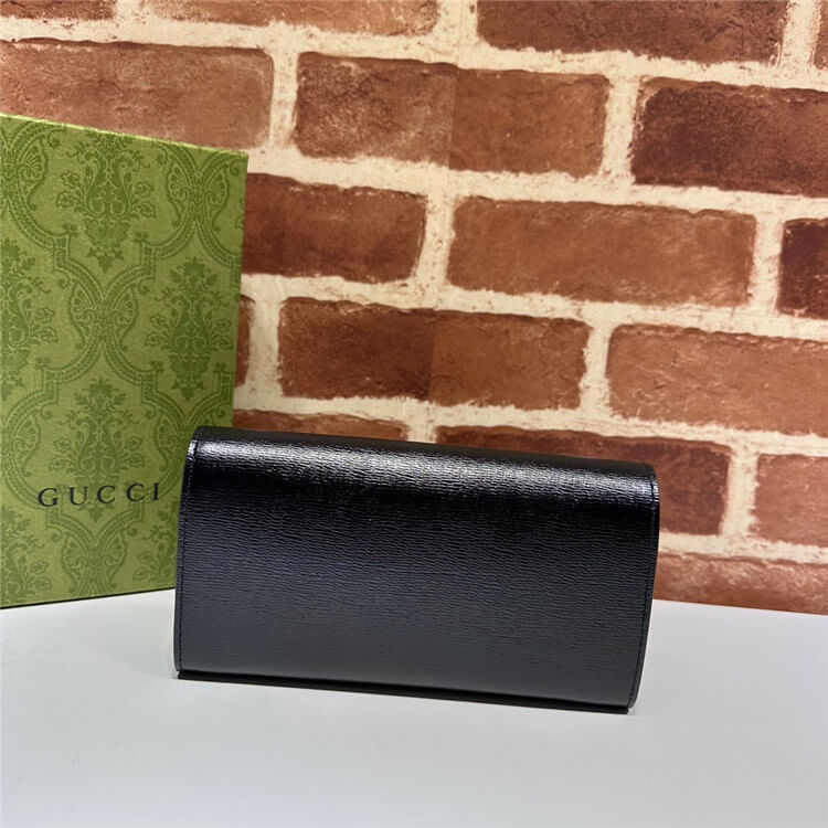 Replica Gucci Continental Wallet With Gucci Script 772638 0OP0N 1000 (3)