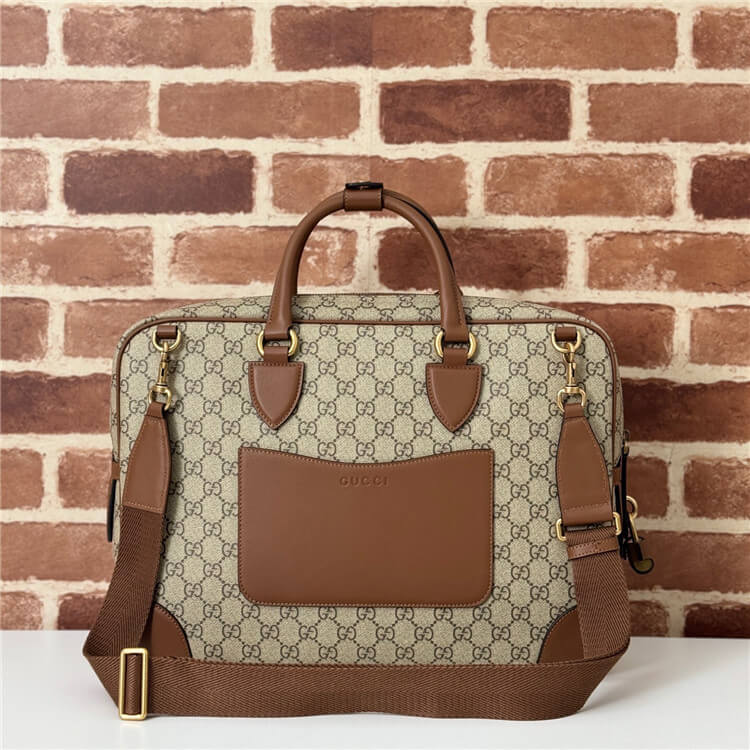 Replica Gucci GG Emblem Medium Briefcase 821149 FAED3 9786 (4)
