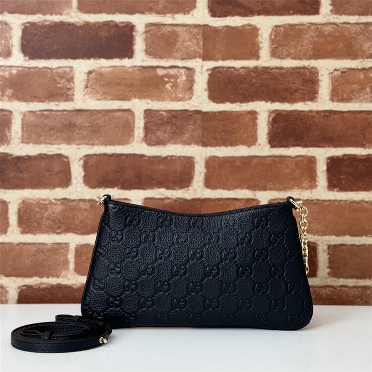 Replica Gucci GG Emblem Medium Shoulder Bag 815277 AAEEM 1000 (2)