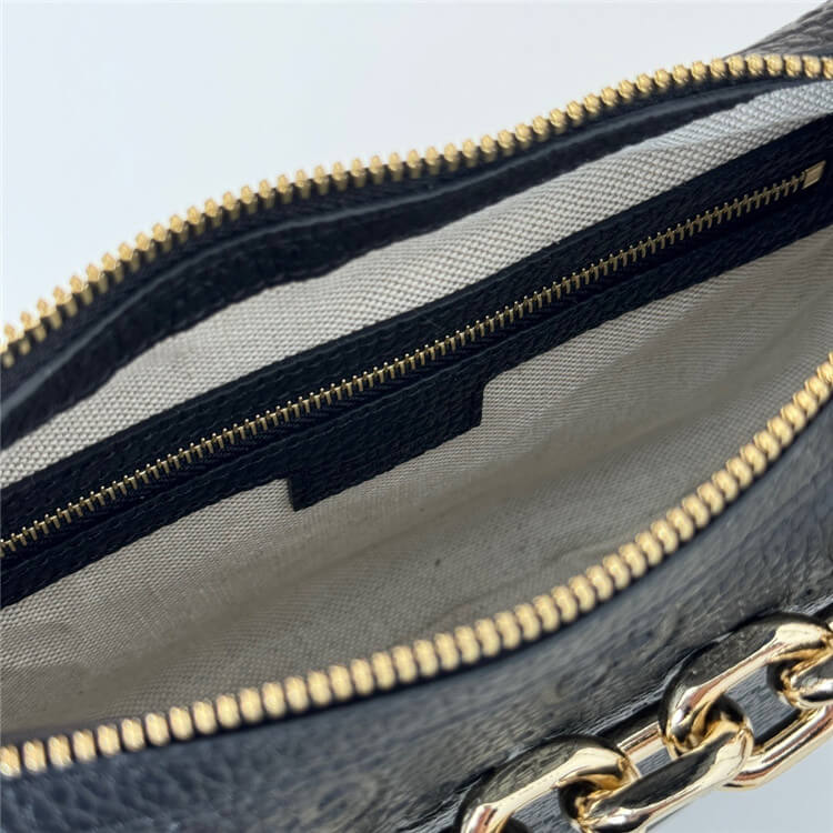Replica Gucci GG Emblem Small Shoulder Bag 815409 AAEEM 1000 (6)