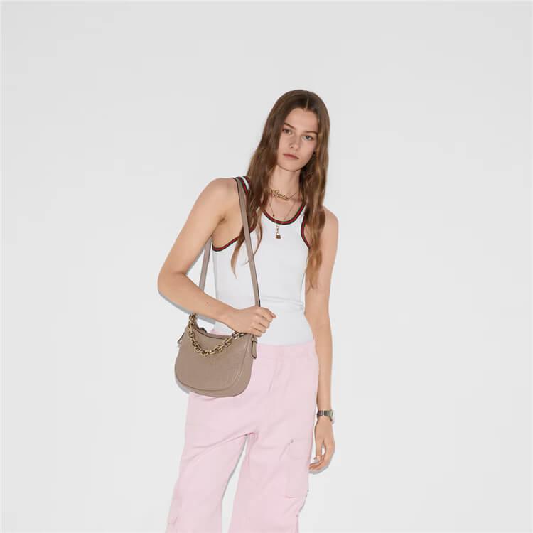 Replica Gucci GG Emblem Small Shoulder Bag 815409 AAEEM 1523 (7)