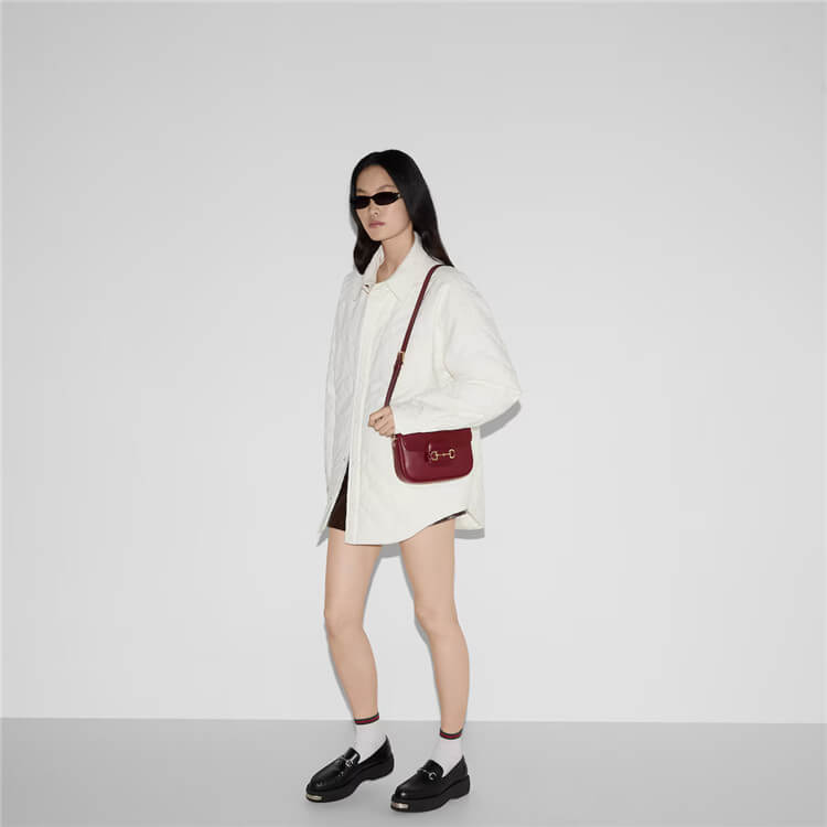Replica Gucci Horsebit 1955 Soft Mini Shoulder Bag 815205 AAEC2 6207 (8)