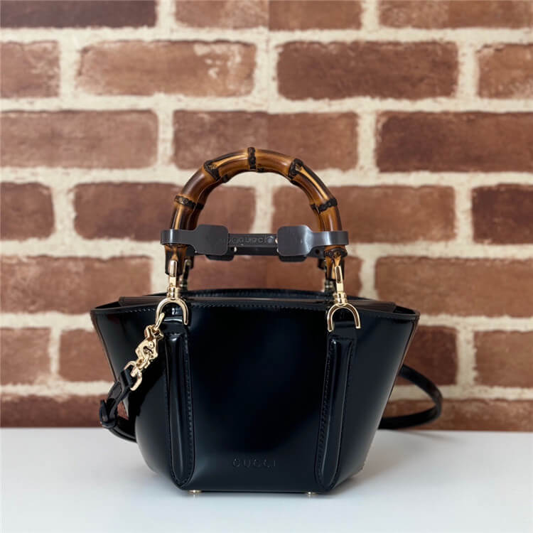 Replica Gucci Mini Bamboo Top Handle Tote Bag 805832 AADVW 1000 (2)