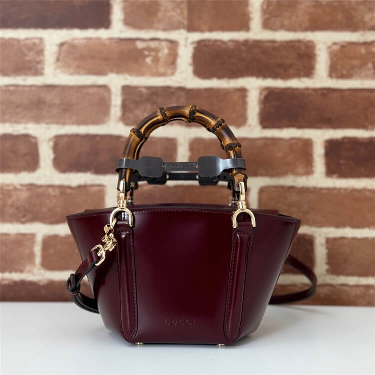 Replica Gucci Mini Bamboo Top Handle Tote Bag 805832 AADVW 6207 (2)
