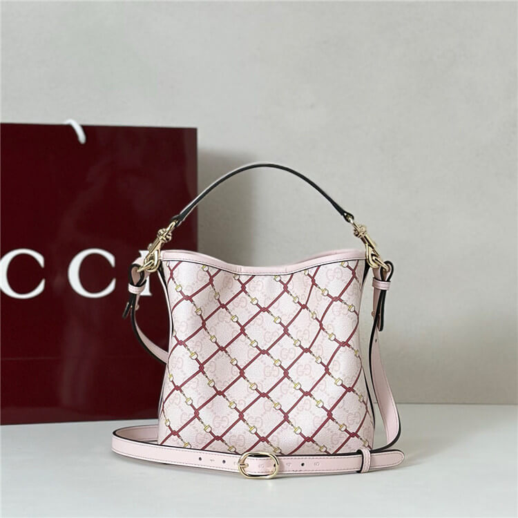 Replica Gucci GG Emblem Small Bucket Bag 815118 FAFF1 8649 (4)