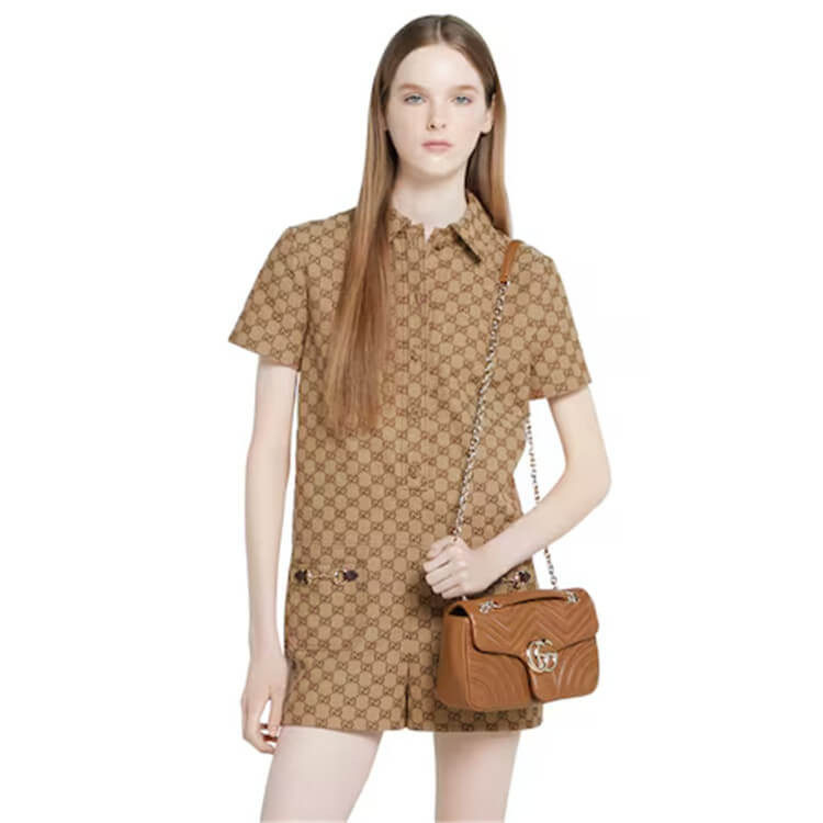 Replica Gucci GG Marmont Medium Shoulder Bag 837267 AAE38 2718 (7)