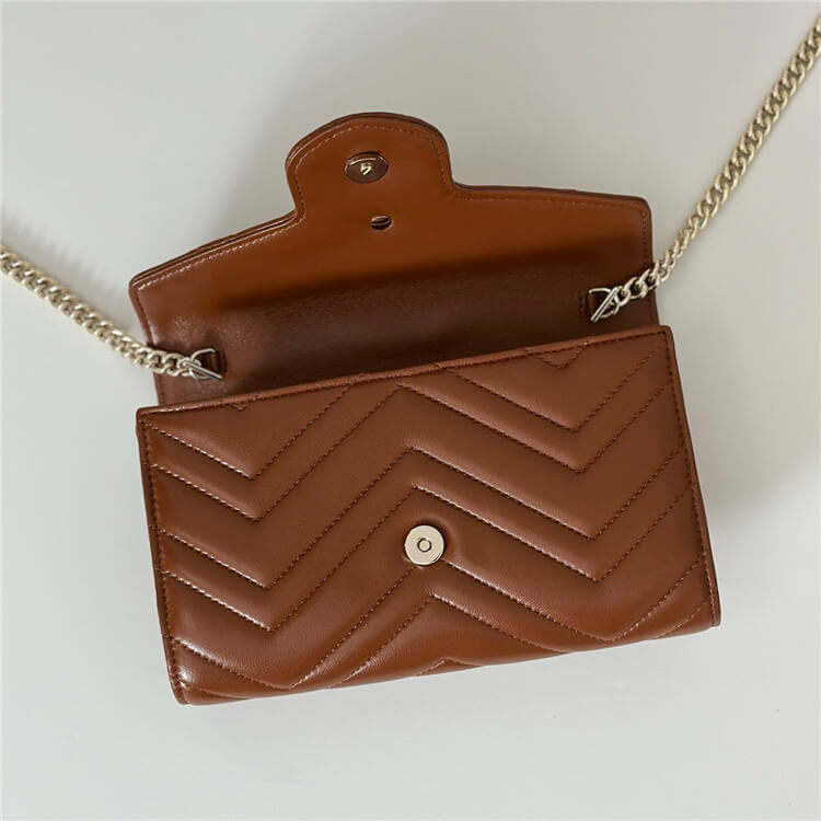 Replica Gucci GG Marmont Wallet On Chain 837745 AAET8 2718 (4)